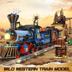 Juego de construcción de tren occidental con luces 1912