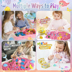 Cubo sensorial de sirena, kit de arena para niñas y niños de 3, 4, 5