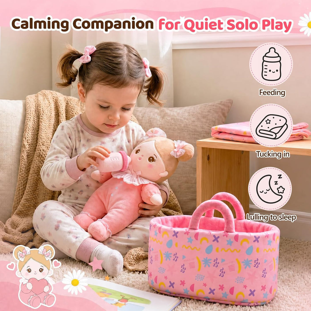 OUOZZZ - Set de muñeca de bebé suave para niñas, primera muñeca de...