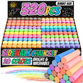 Juego de 320 tizas para acera para niños, 20 colores jumbo, lavables