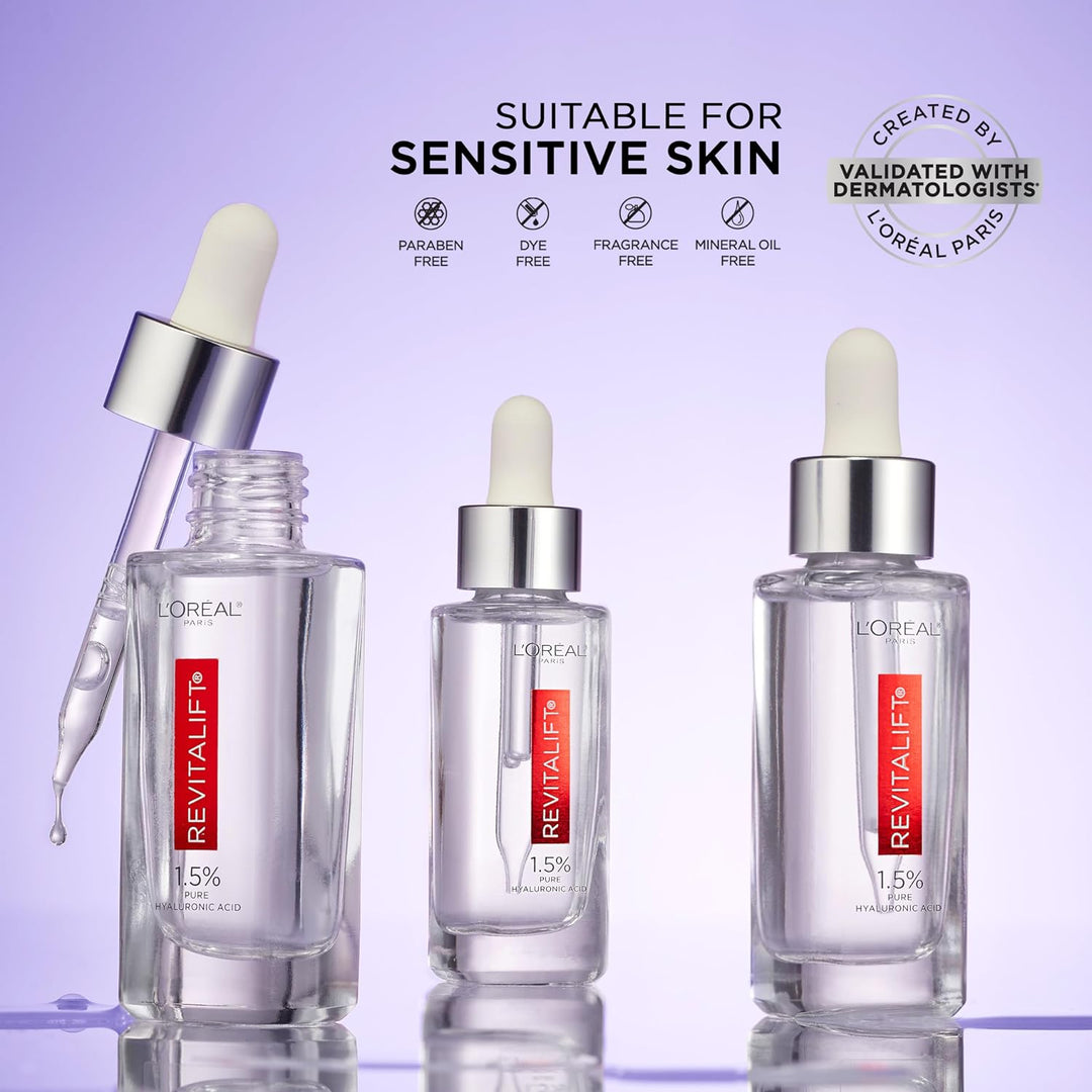 L'Oreal Paris Revitalift - Suero de ácido hialurónico puro 1.5%...