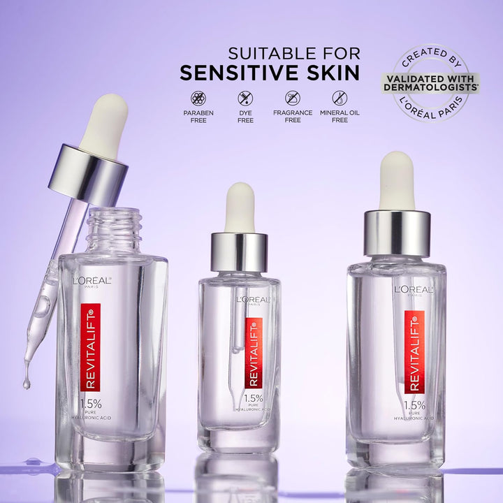 L'Oreal Paris Revitalift 1.5% Suero de Ácido Hialurónico Puro p...