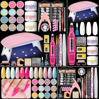 Kit de uñas acrílicas para principiantes con todo incluido, juego d...