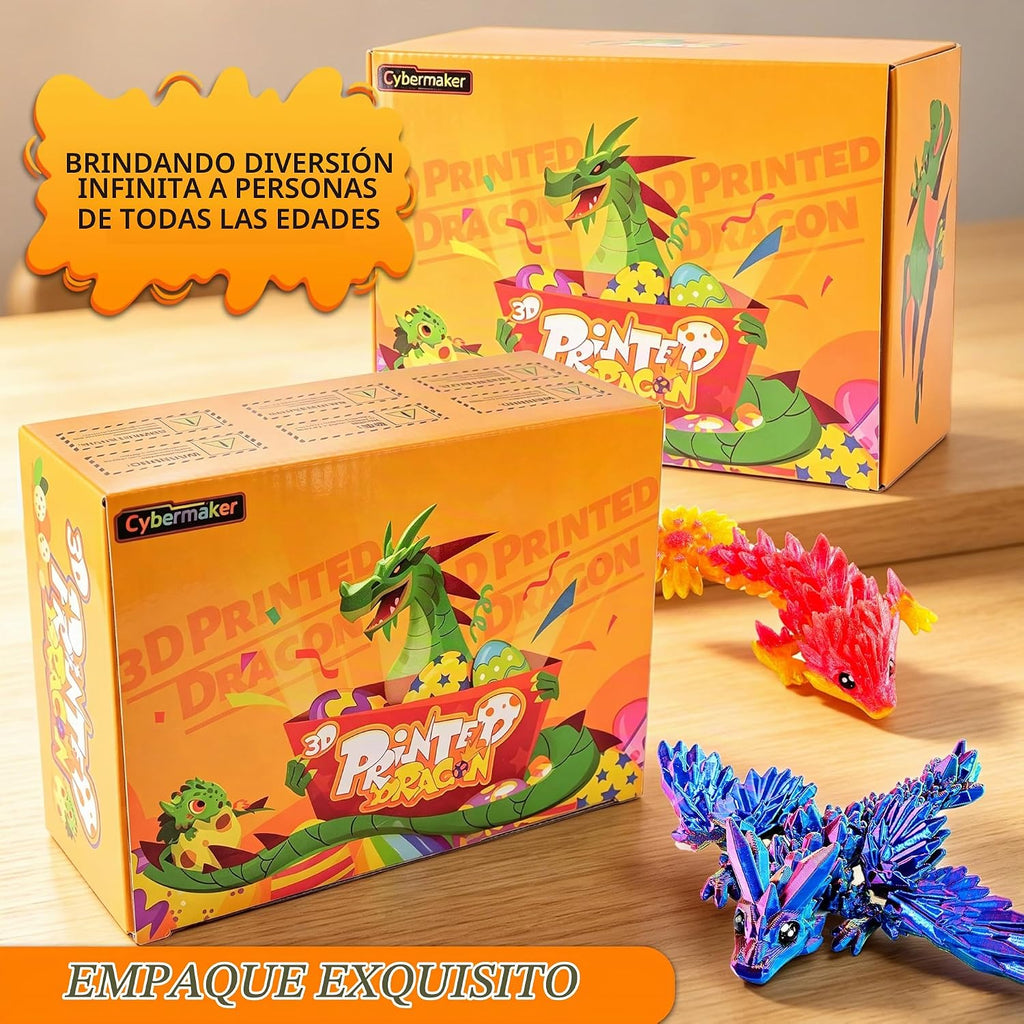 12 piezas de dragones impresos en 3D, juguetes coloridos para ansiedad