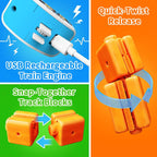 Juego de tren eléctrico 208PCS de lujo 3D STEM Track Toy