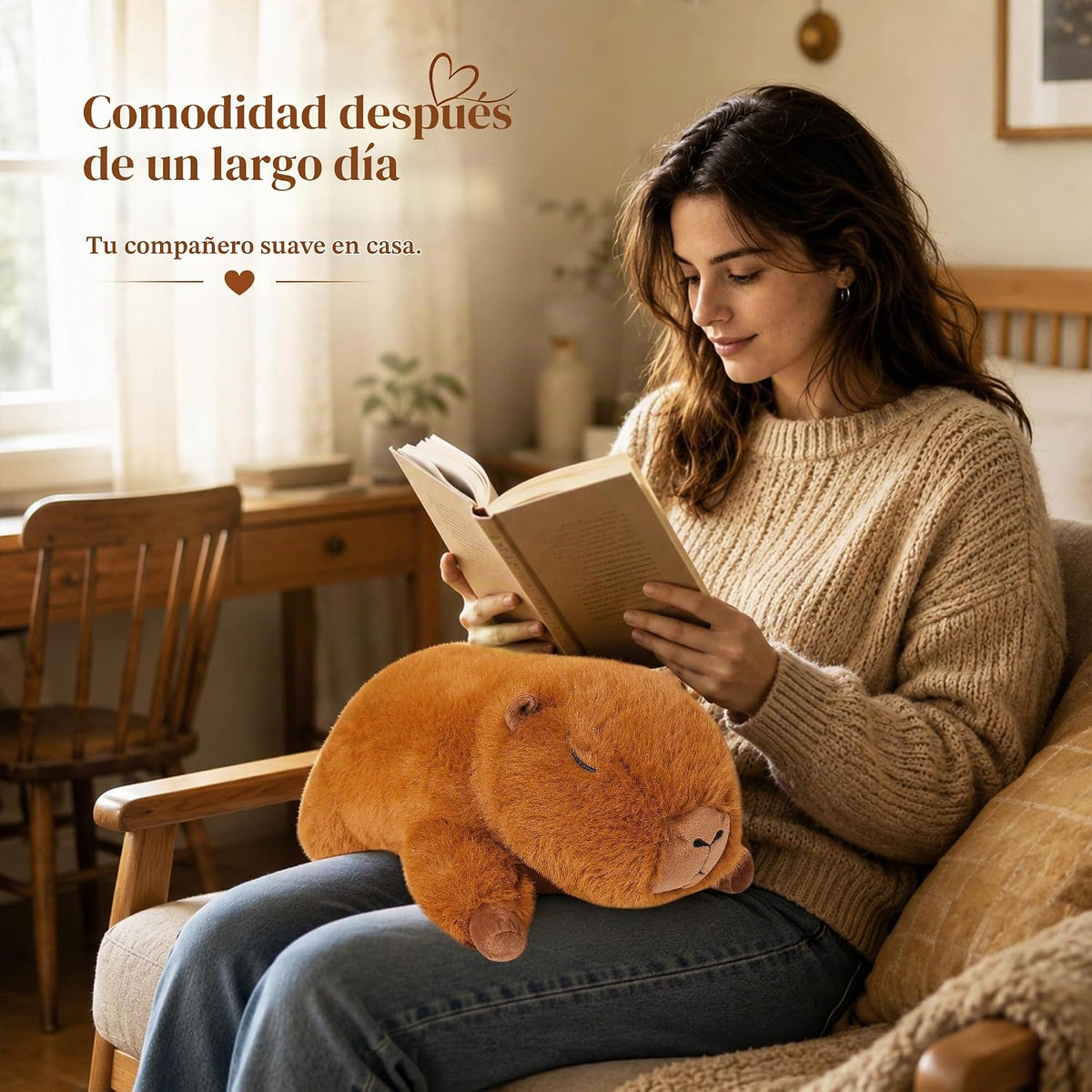 Capybara - Animales de peluche con peso de 5 libras, 22 pulgadas Capibara
