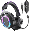 FIFINE H13BP Headset para Gaming con cable USB para PC, PS4/5, Mac, Balance de Juego/Chat