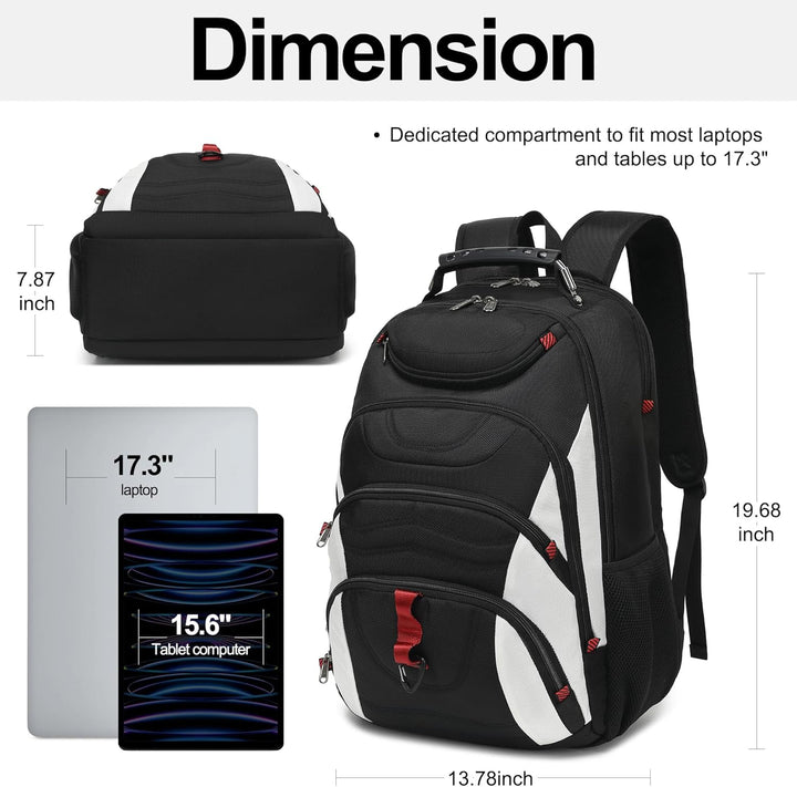 Mochila para laptop Boavan para hombre (Negro, 15.6 pulgadas), Negr...