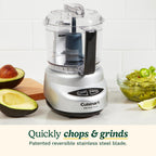 Cuisinart Mini-Prep Plus - Procesador de alimentos, mini procesador de alimentos de 3 tazas para picar hierbas, verduras y queso duro, tazón de trabajo de 3 tazas, hoja reversible de acero inoxidable