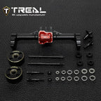 TREAL TRX4M Ejes Portal Trasero Kit Completo Aluminio 7075 Carcasa de eje mecanizado CNC para 1/18 TRX-4M (negro)