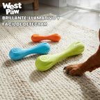 Juguete de hueso de perro, masticable West Paw Diseño Zogoflex Hurley, duro , L, Agua (Aqua)