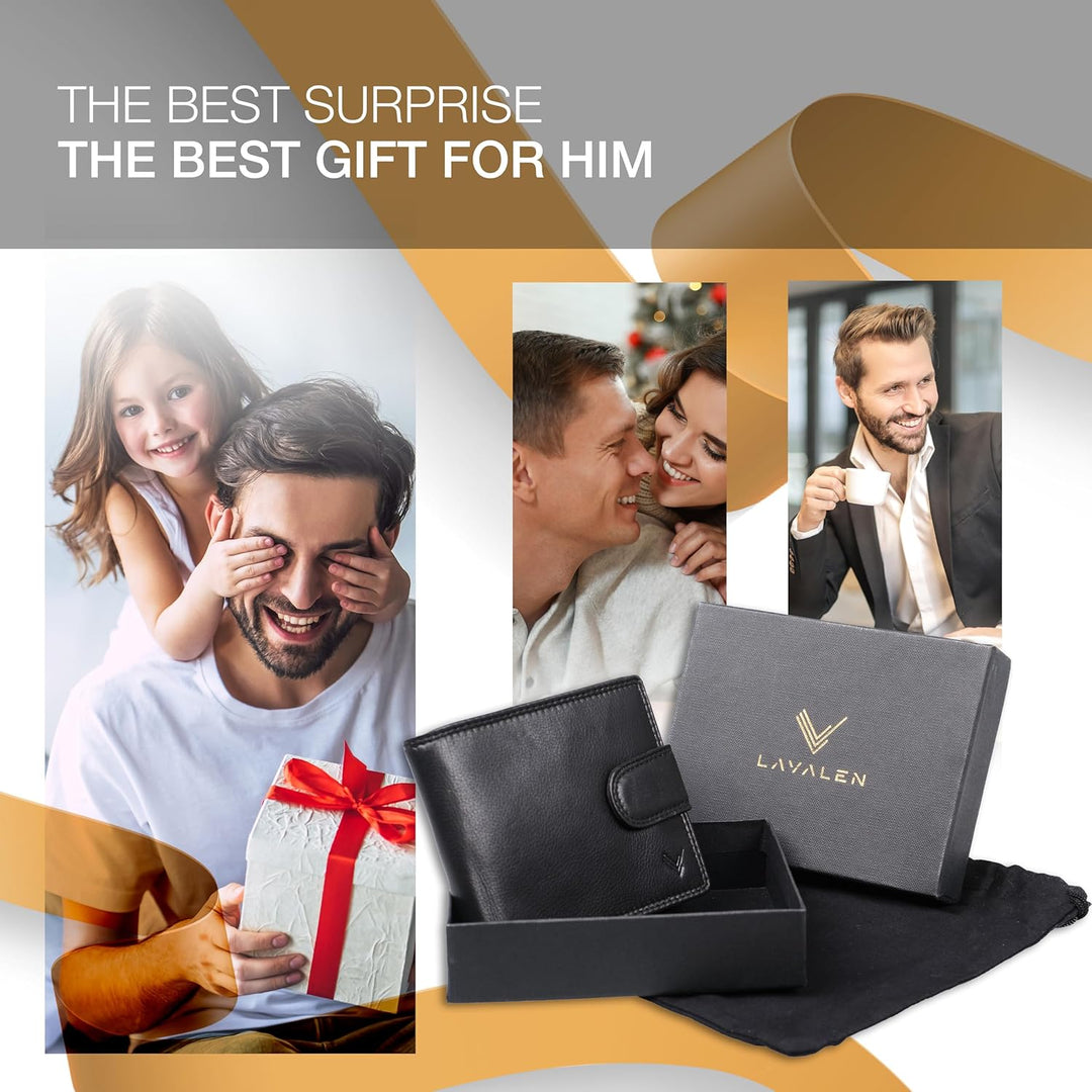 Cartera Lavalen de cuero suave para hombres \u2013 billetera genuin...