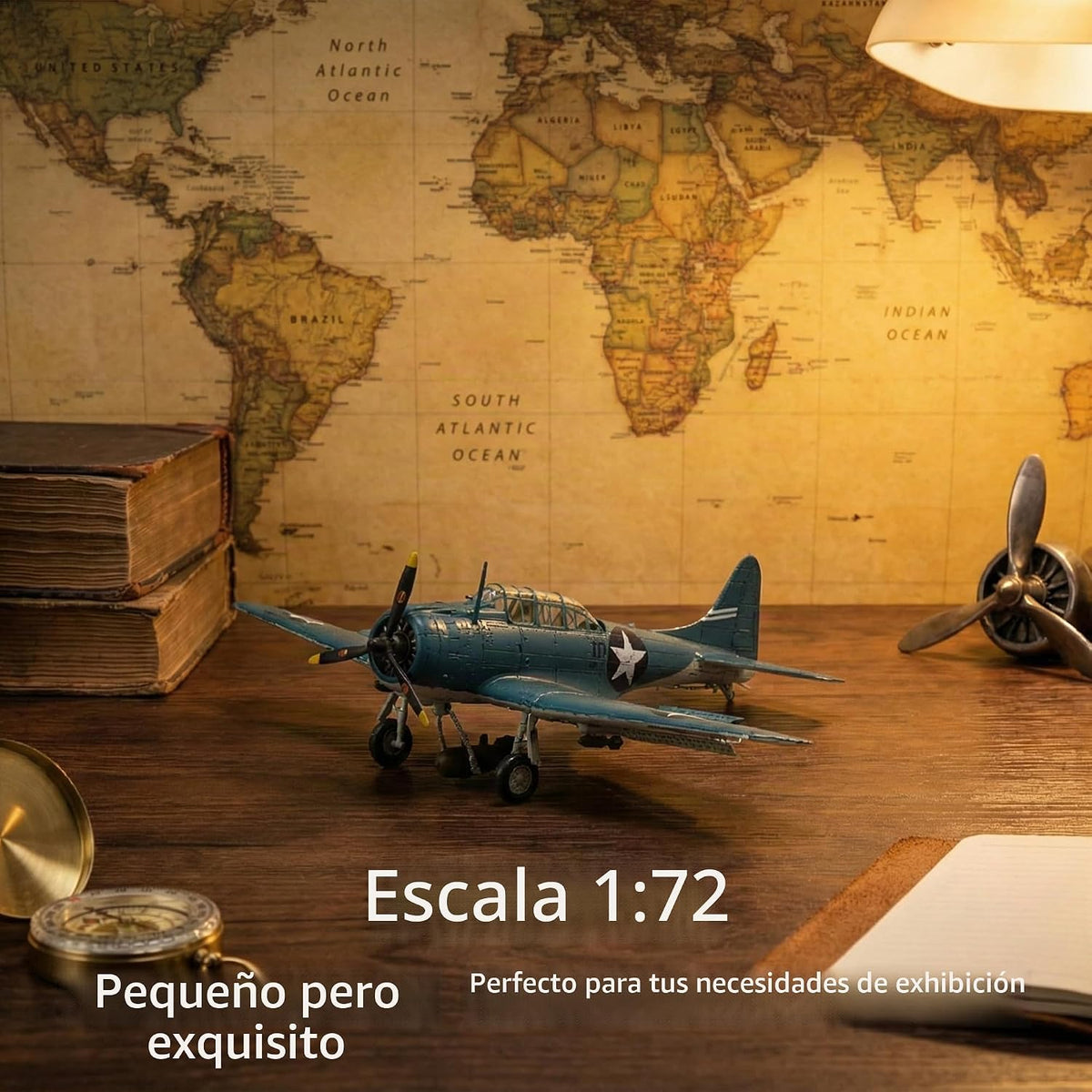 SBD Dauntless - Aviones fundidos a presión, escala 1/72, modelo de avión de metal para coleccionista, entusiasta de la aviación, coleccionable prémium con soporte de exhibición