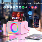 Karaoke Machine para Kids Adults,Bluetooth Speaker 2 Wireless Microphones