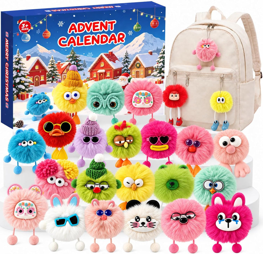 Llavero de peluche Calendario de Adviento 2026 - Cuenta regresiva de