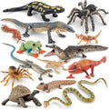14PCS figuras de animales de reptiles juguetes anfibios diorama juguetes
