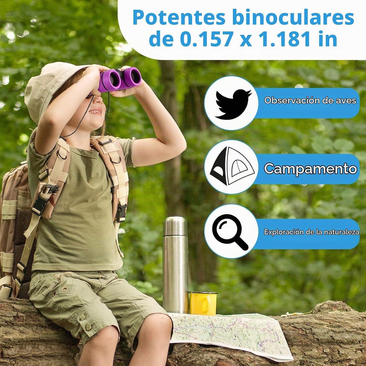 Yunsailing - Binoculares compactos prueba de golpes, 12 unidades, multicolor