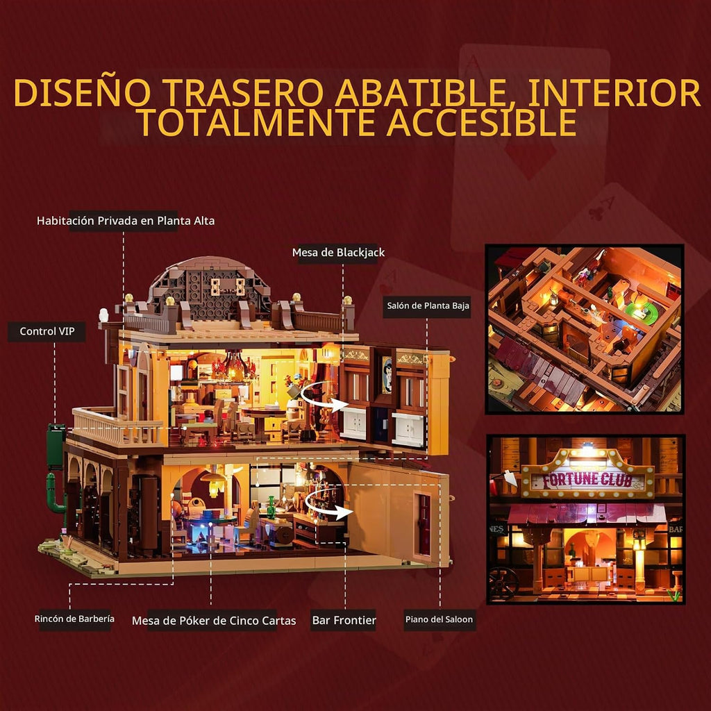 Lumibricks Western Fortune-Club-Saloon - Juego de construcción de