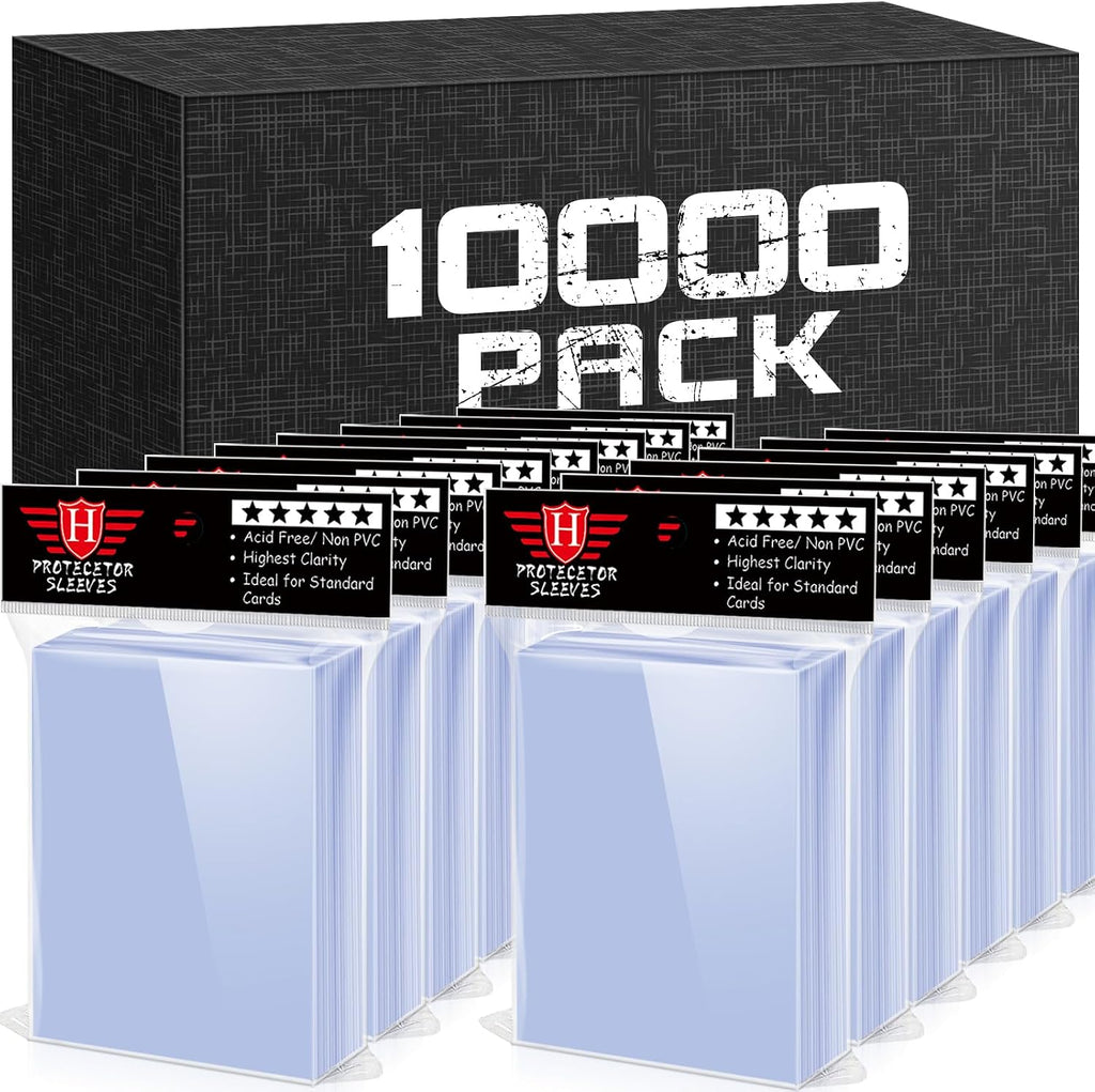 10000 fundas para tarjetas intercambiables, fundas suaves para tarjetas de centavo, protectores de tarjetas de plástico transparente para tarjetas de béisbol, tarjetas deportivas MTG, tarjetas