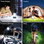Lámpara Linterna de camping, linternas LED de 3200 lúmenes para cortes de energía, cargador de teléfono de 4600 mAh y linterna recargable, linterna con 5 modos de luz para huracanes/emergencias/tormentas