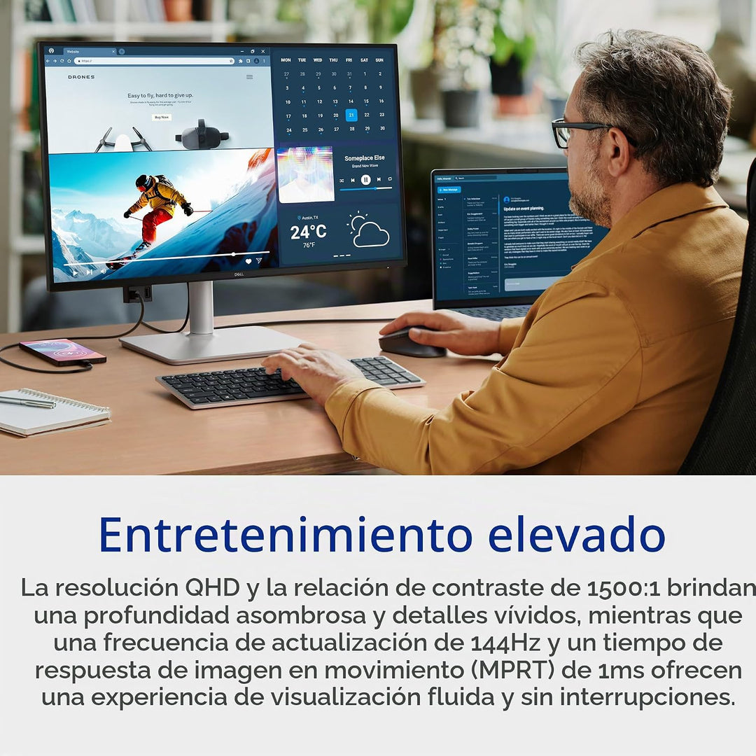 Dell Monitor 27 Plus QHD USB-C - S2725DC - Pantalla QHD de 27 pulga...