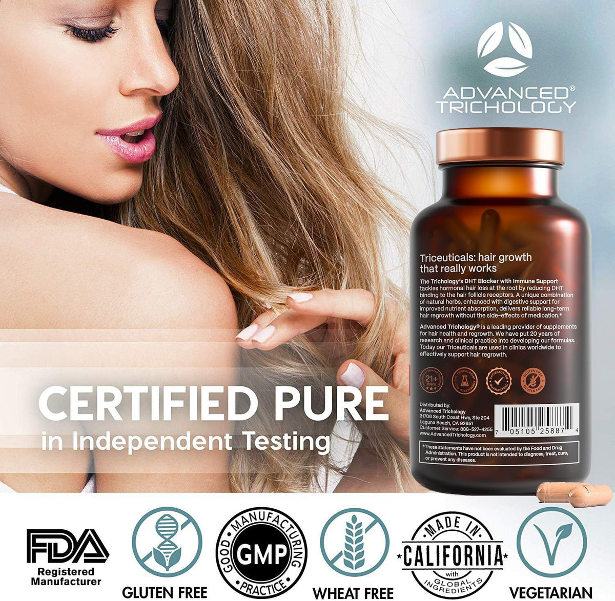 DHT Blocker - Suplemento para el crecimiento del cabello para adelg...