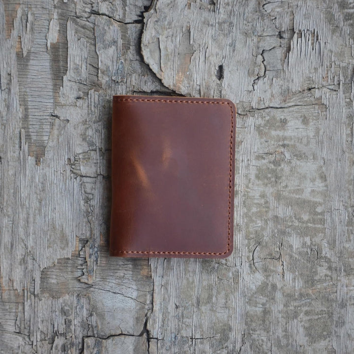 JJNUSA Billetera de cuero minimalista hecha a mano para hombres env...