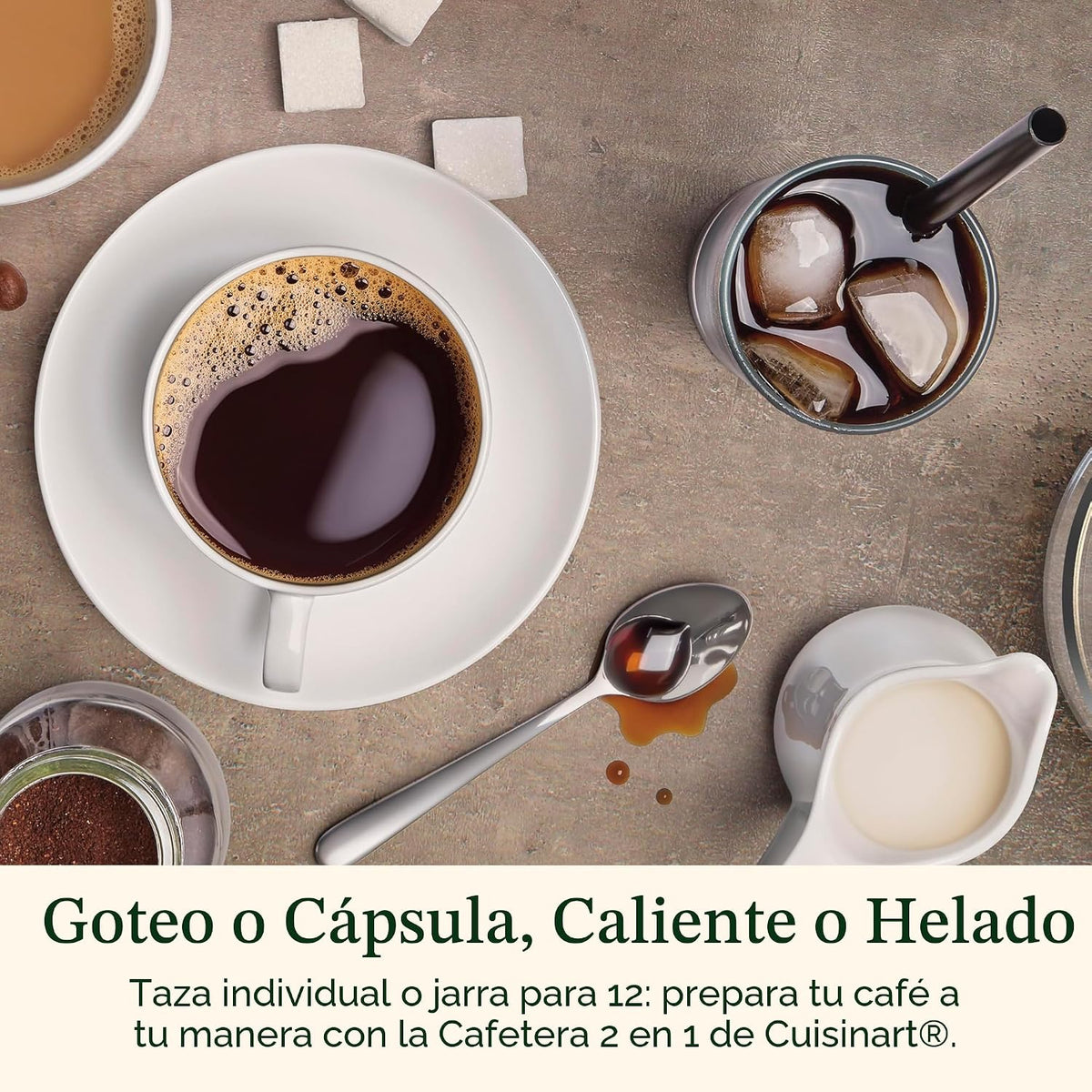 Cuisinart Cafetera de 12 tazas, jarra de vidrio de una sola porción