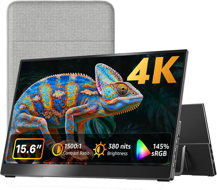 kksmart Monitor portátil de 15.6 pulgadas 4K UHD 145% sRGB 60Hz, mo...