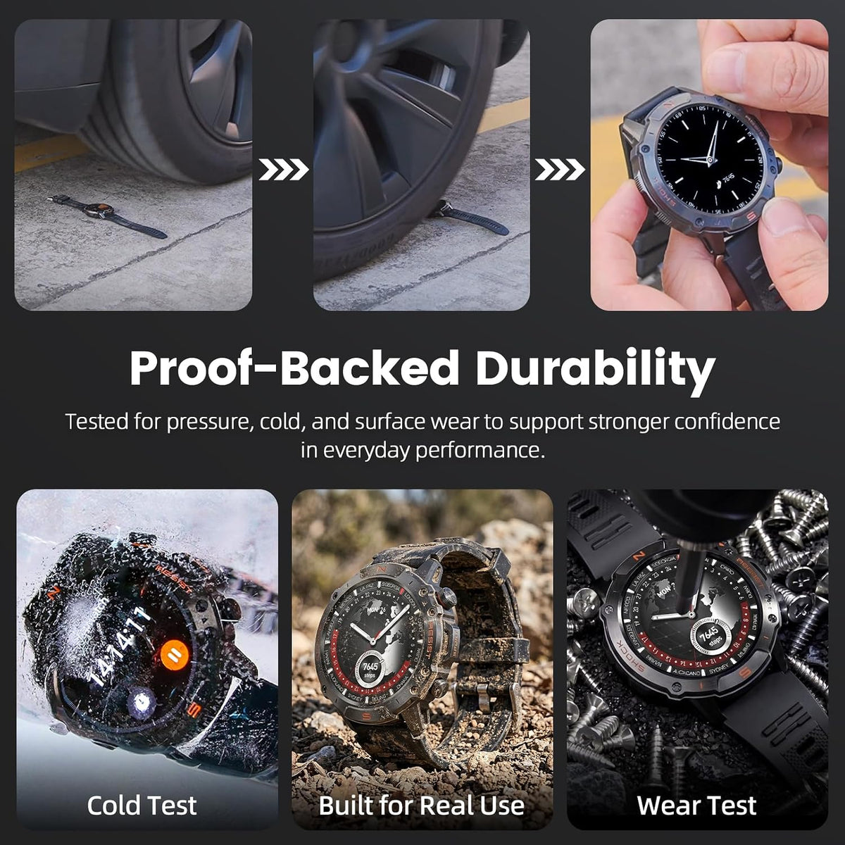 Reloj inteligente para exteriores para hombres, AMOLED de 1.43 pulgadas