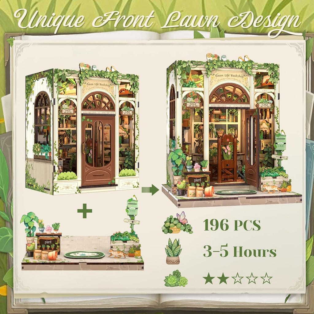 CUTEBEE Book Nook Kit - DIY Miniature House Dollhouse Kit para Adults