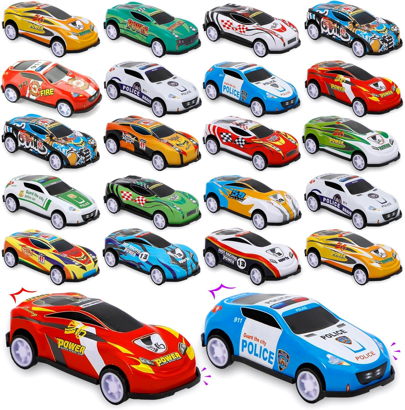 Siwarm 28 piezas de juguetes de autos de retroceso para