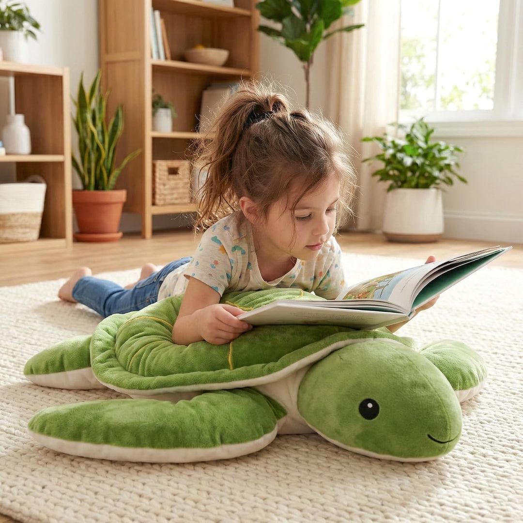 WEIGEDU Animal de Peluche Grande de Tortuga Marina con Peso, Juguet...
