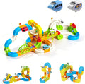 Juego de tren eléctrico 208PCS, juguete de 3 pistas que desafía la