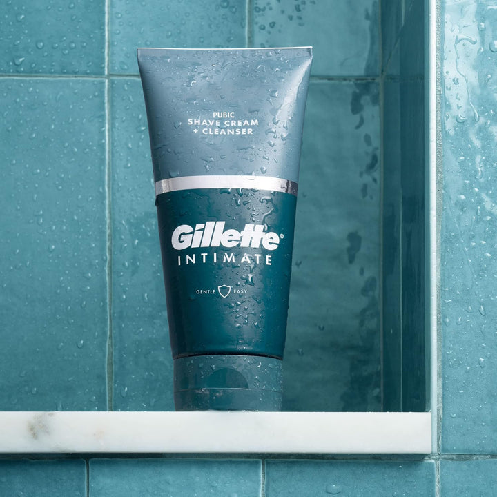 Gillette Intimate 2 en 1 Crema de Afeitado Púbico + Limpiador, Fórm...