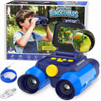 Binoculares para niños con cámara de visión nocturna, telescopio digital de aventuras con zoom 10X con pantalla IPS de 2.4 pulgadas, juguetes STEM Explorer Nature Explorer para observación de