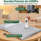 Bolsas de almacenamiento al vacío con bomba digital inalámbrica - Combo de 12