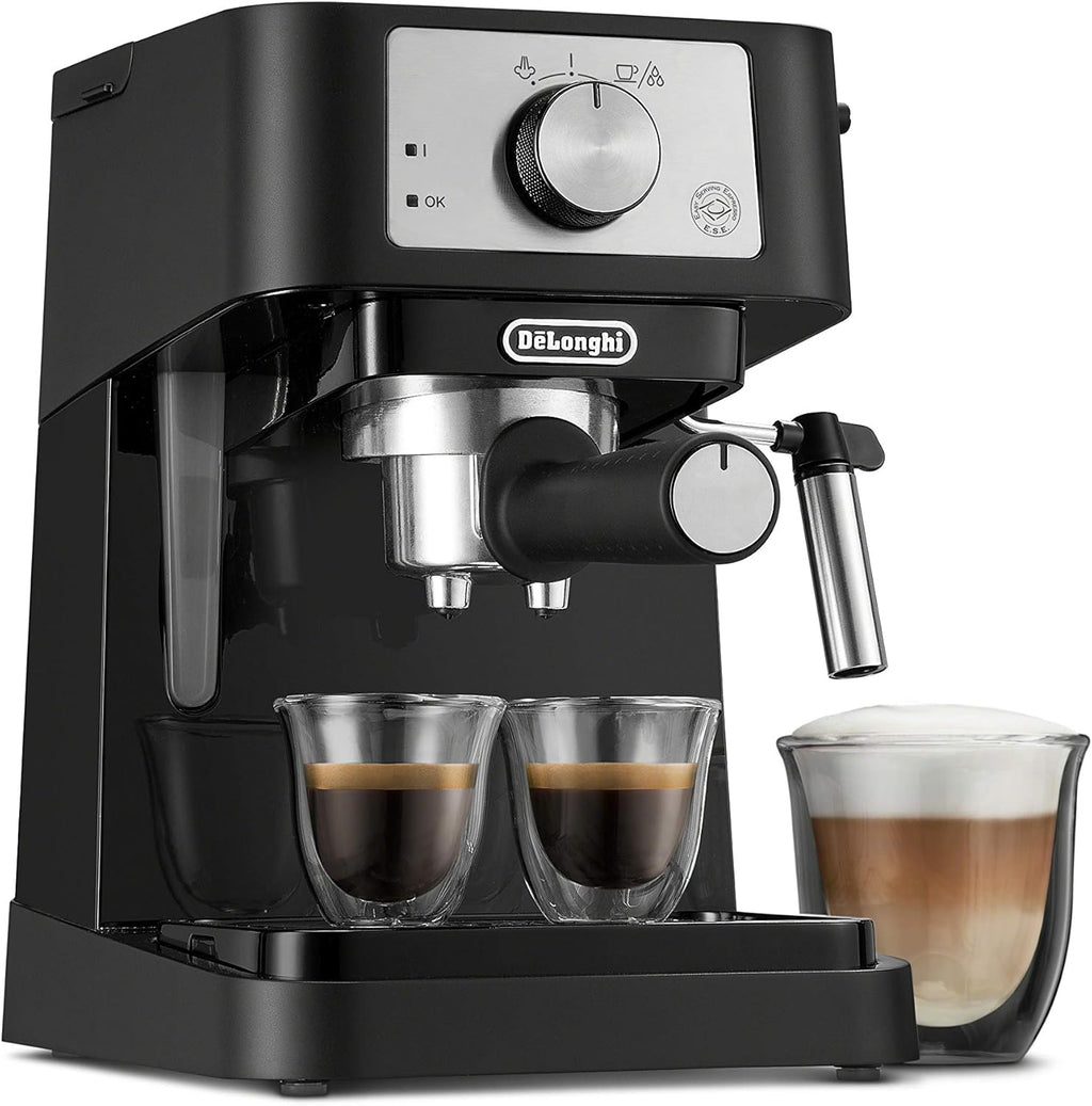 De'Longhi Stilosa - Máquina compacta de café expreso, espumador de leche