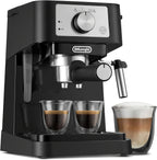 De'Longhi Stilosa - Máquina compacta de café expreso, espumador de leche