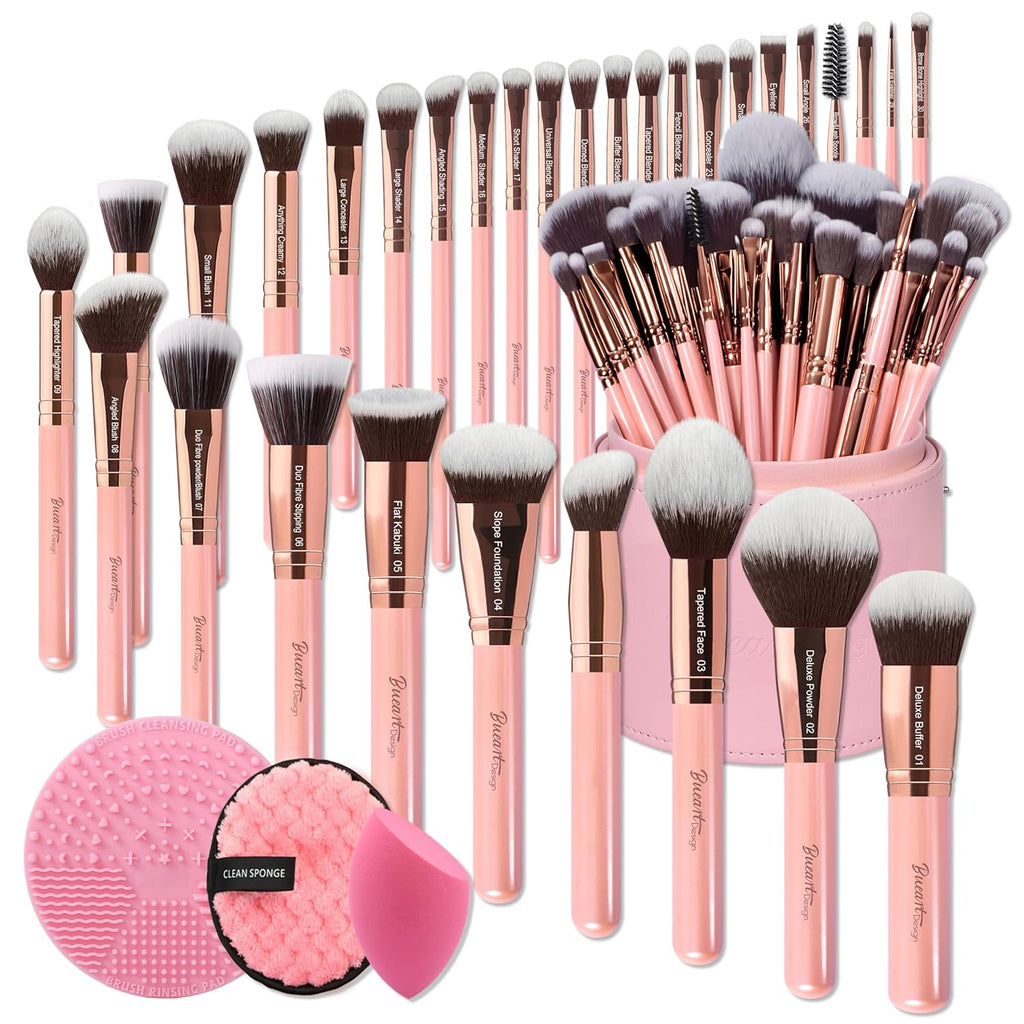 Bueart Design Juego de 30 piezas de brochas de maquillaje