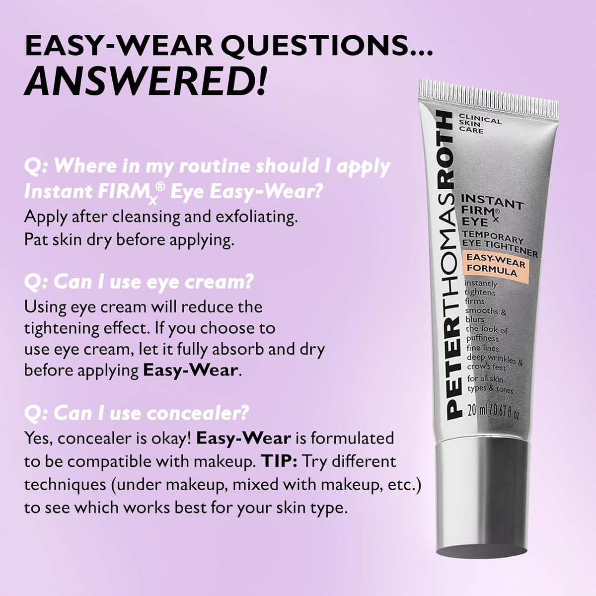 Peter Thomas Roth | Tensor de ojos temporal FIRMx® Fórmula de fácil...