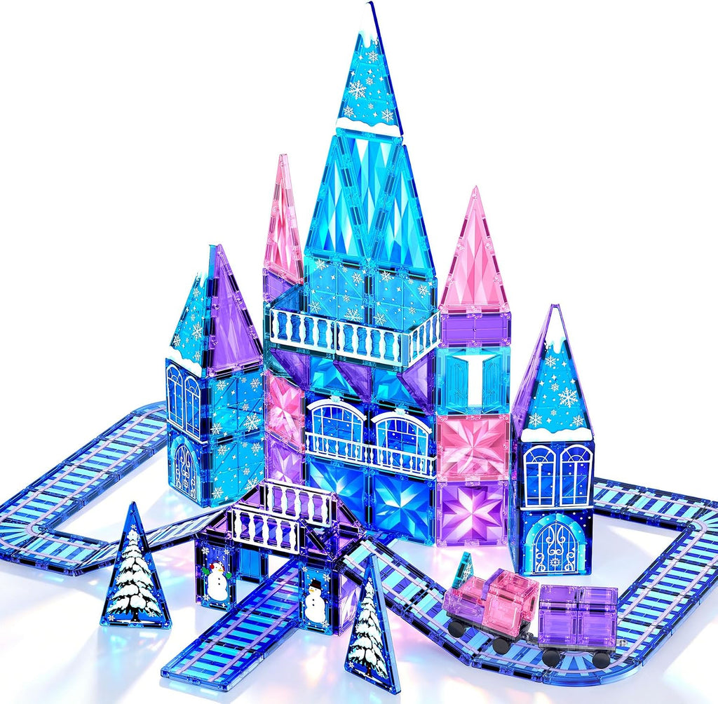 Princess Castle - Azulejos magnéticos para niños de 4 a 8 años con juego de