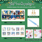 Kosiz Paquete de 10 Escenas de Natividad Navideñas para Pintar por Números para Niños y Adultos de 8x8 Pulgadas, Kits de Pintura al Óleo de Navidad, Artes de Lienzo de Acuarela Fácil para