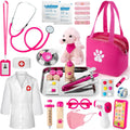 EFO SHM Kit de Doctor de Juego para Pretender para Niñas, Set de Veterinario para Niños