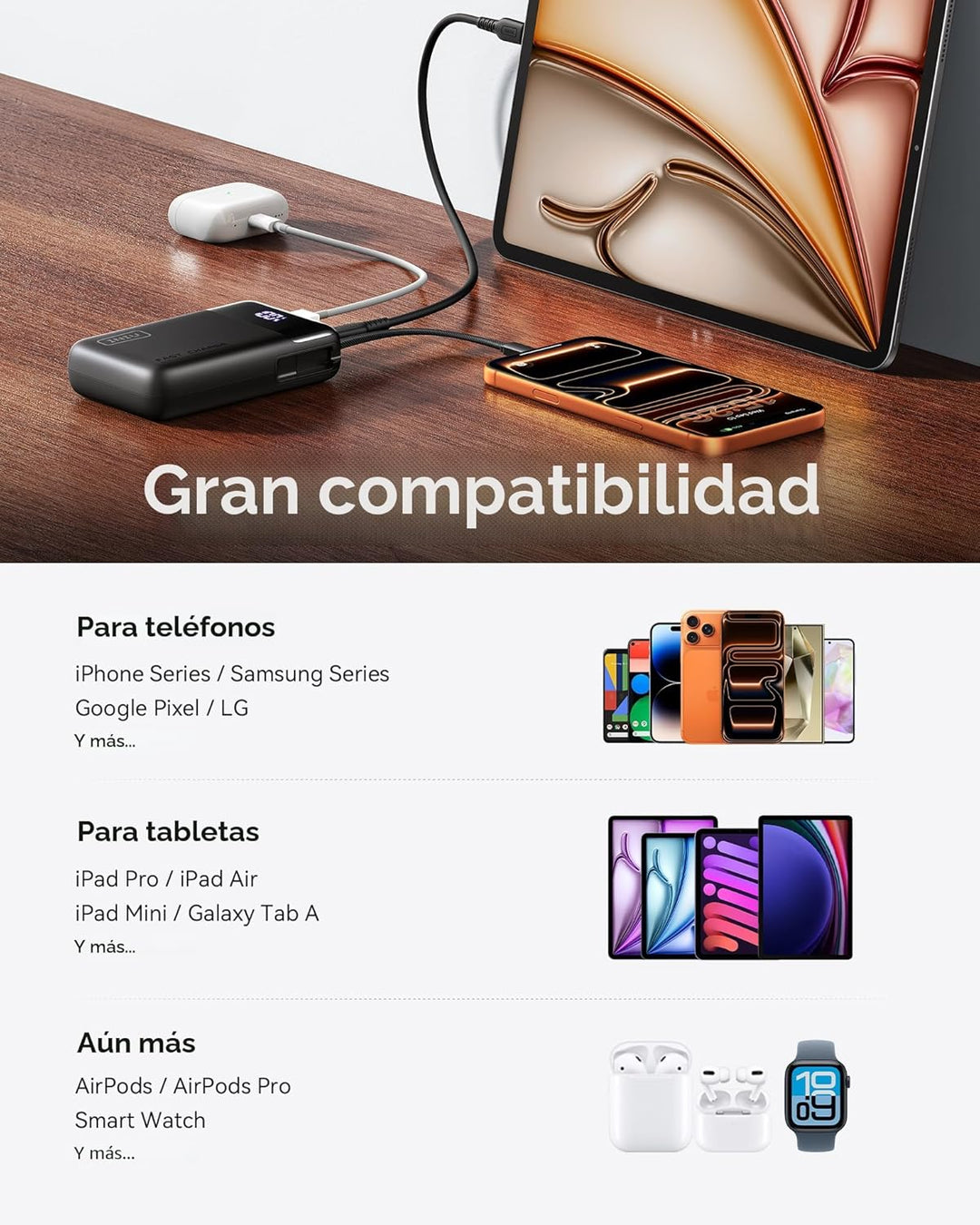 INIU Cargador Portátil de 45W, Banco de Energía más Pequeño de 2000...