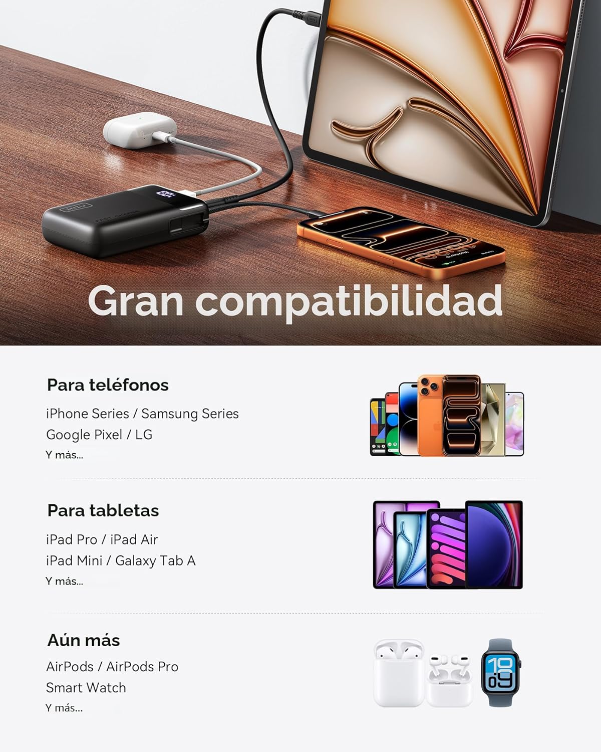 INIU Cargador Portátil de 45W, Banco de Energía más Pequeño de 2000...