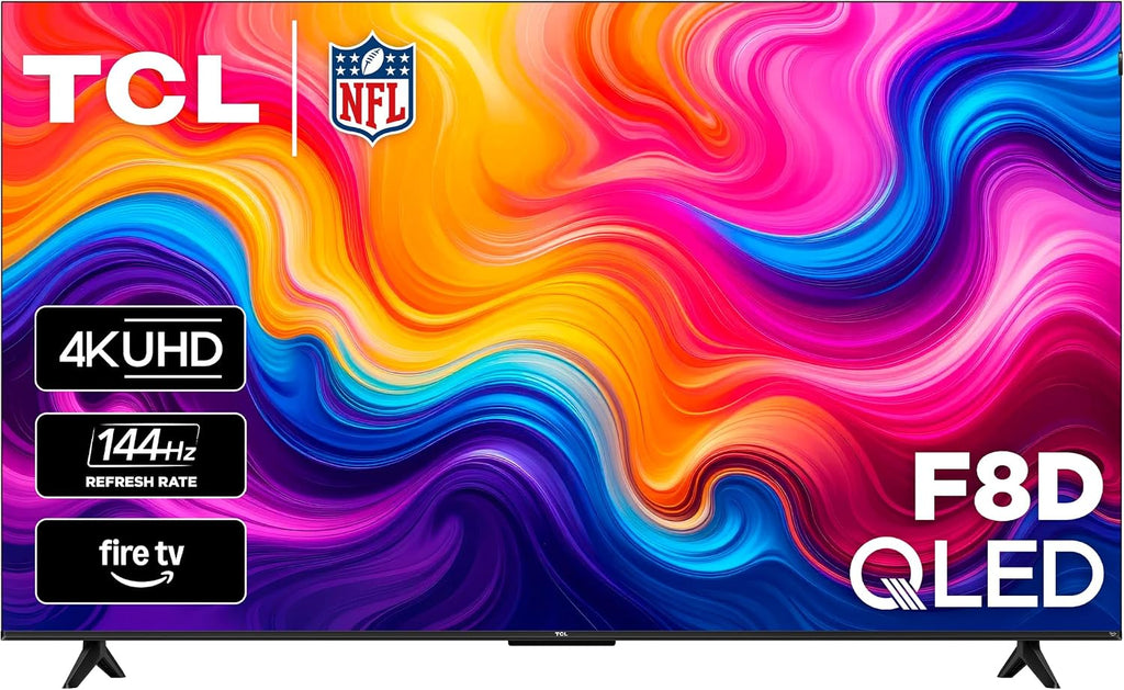 TCL Serie F8D de 65 pulgadas 4K QLED (65F8D, modelo 2026) con Dolby Vision HDR y Dolby Atmos Smart TV con Fire TV, Alexa +, frecuencia de actualización de 144 Hz, retroiluminación LED de alto brillo
