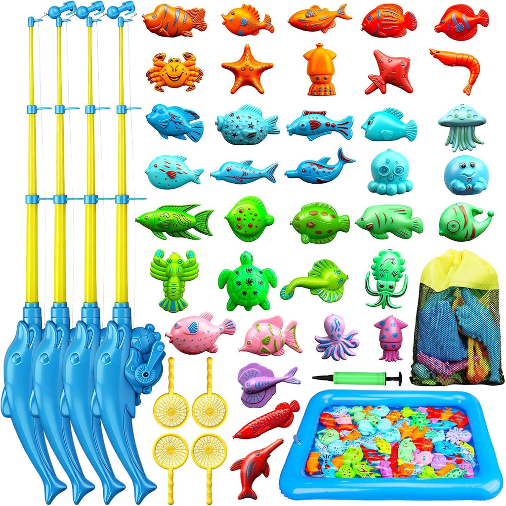 TOY Life Juego de pesca magnético para niños, juguete de bañera y piscina