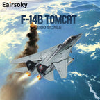 Escala 1:100 F-14 Tomcat Modelo de fundición a presión Santa Cats Christmas F-14B Tomcat Cazas-Bombarderos de VF-103 Jolly Rogers Modelos de aviones metálicos para colección o regalo