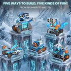 Kits de construcción de robots STEM 5 en 1 para niños de 6 a 12 años, aplicación y RC STEM dinosaurio robot juguetes de construcción para edades de 8 a 13 años, 886 piezas